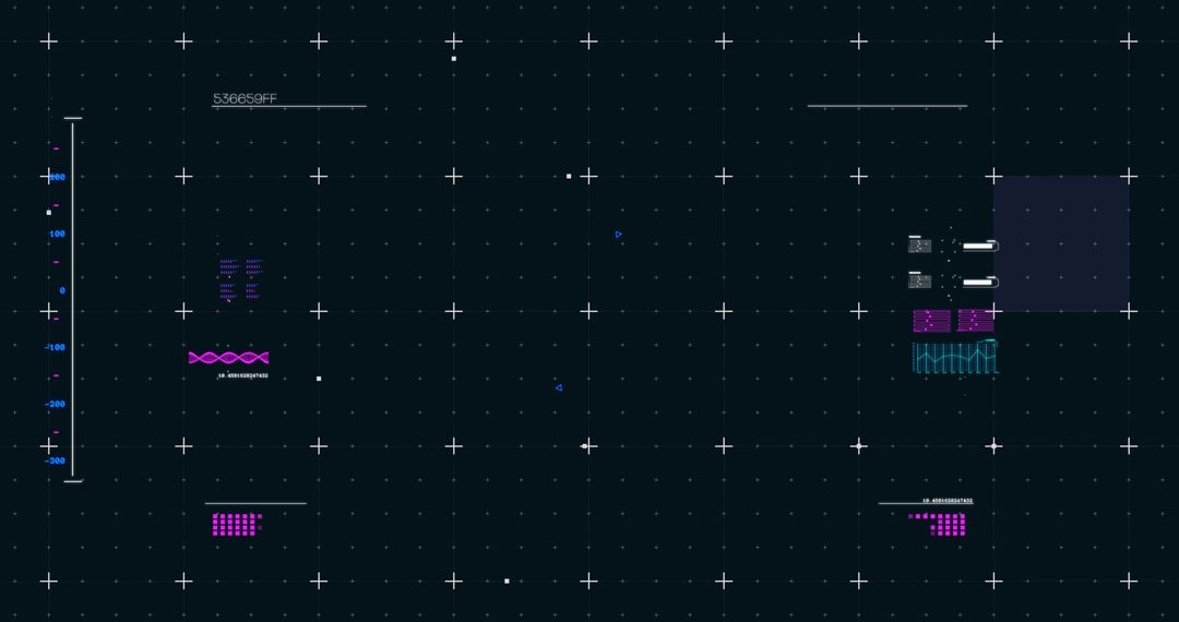 Futuristic Digital Interface with Glowing Data Markers