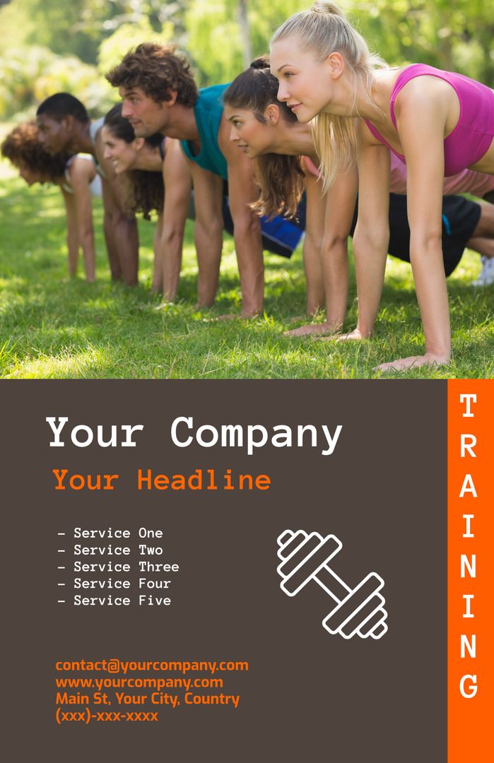 Group Workout Enthusiasm in Outdoor Fitness Class