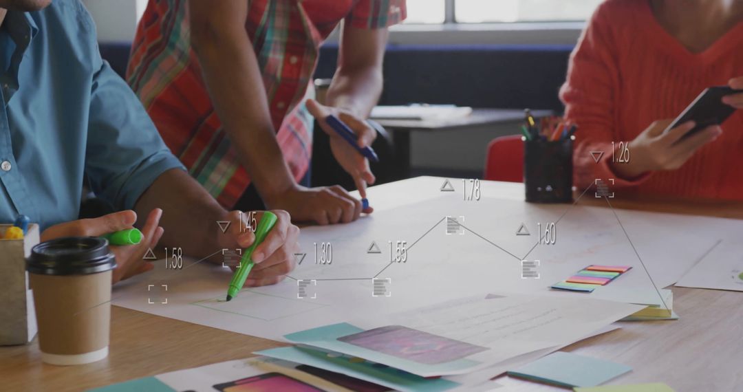 Diverse Team Brainstorming Business Ideas in Office