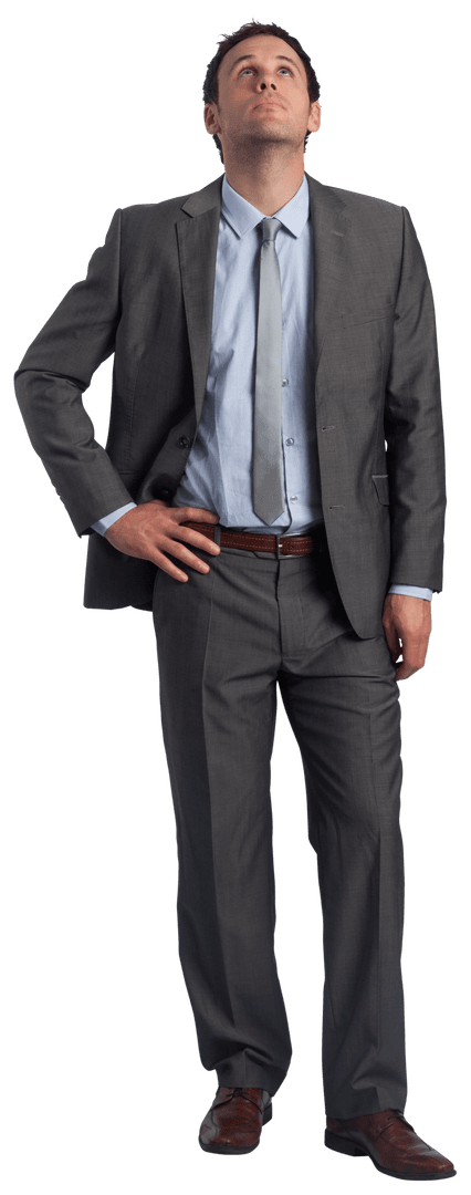 Transparent View: Professional Businessman Checking Progress