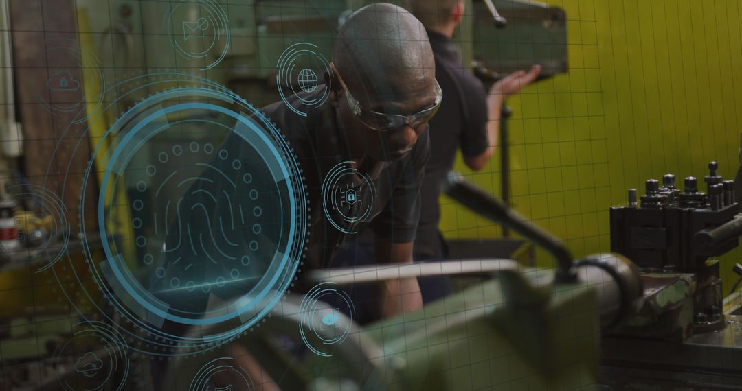 Mechanic Implementing High-Tech Security in Auto Repair