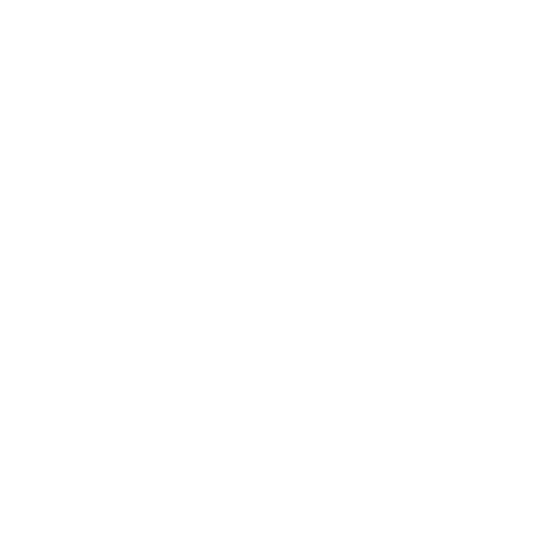 White Curved Arrow Icon on Transparent Background for Direction and Growth