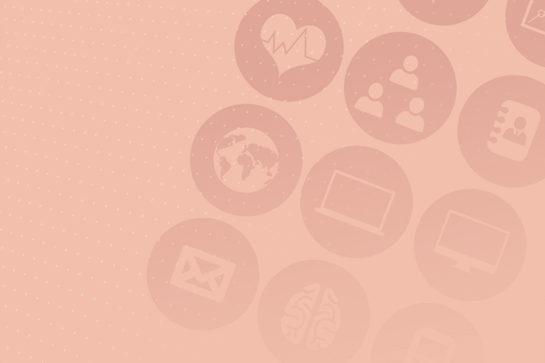 Minimalist Pink Icons on Transparent Design Background