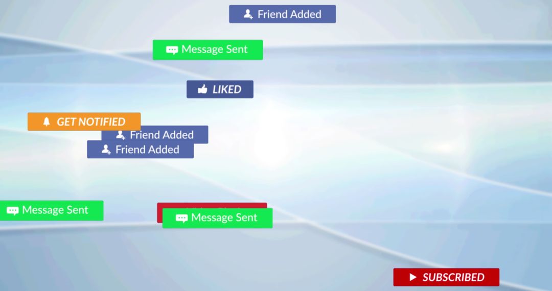 Dynamic Connection With Falling Social Media Icons Concept