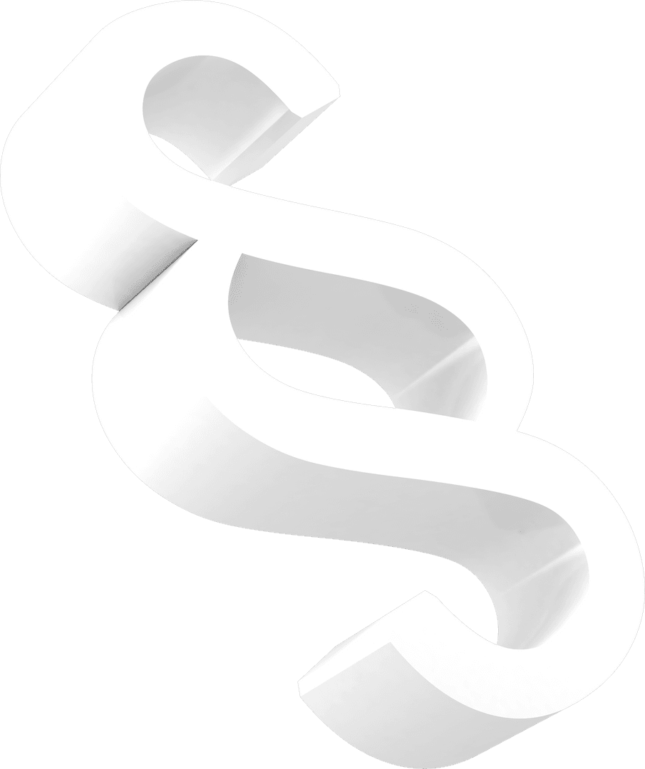 Transparent 3D Section Symbol Icon on White Background