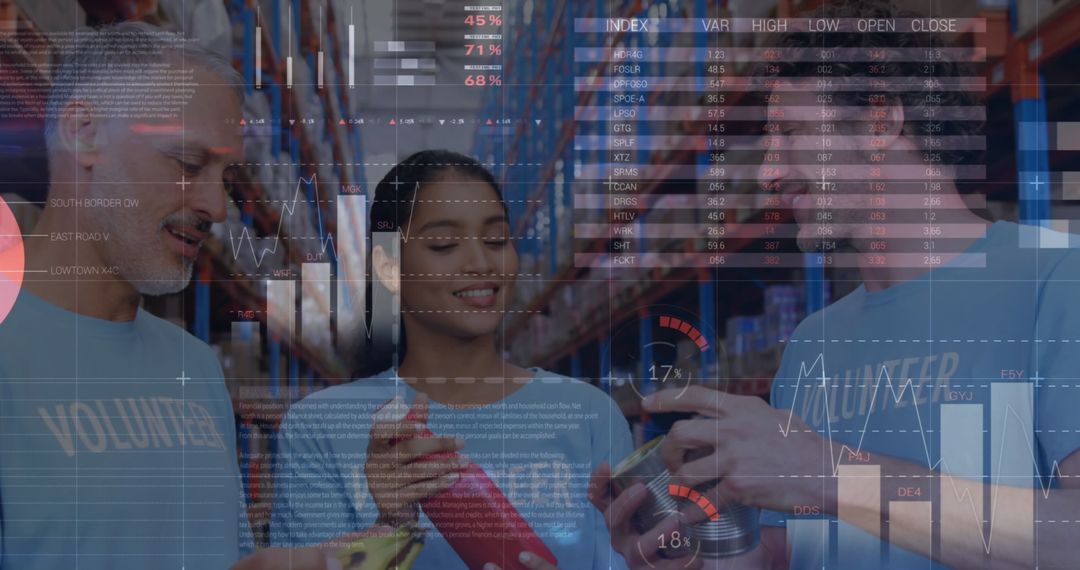 Volunteers Analyzing Data in Warehouse Environment