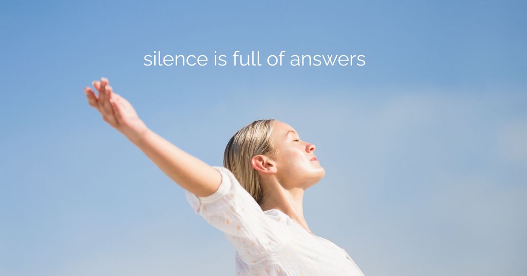 Serene Woman Embracing Peaceful Sky