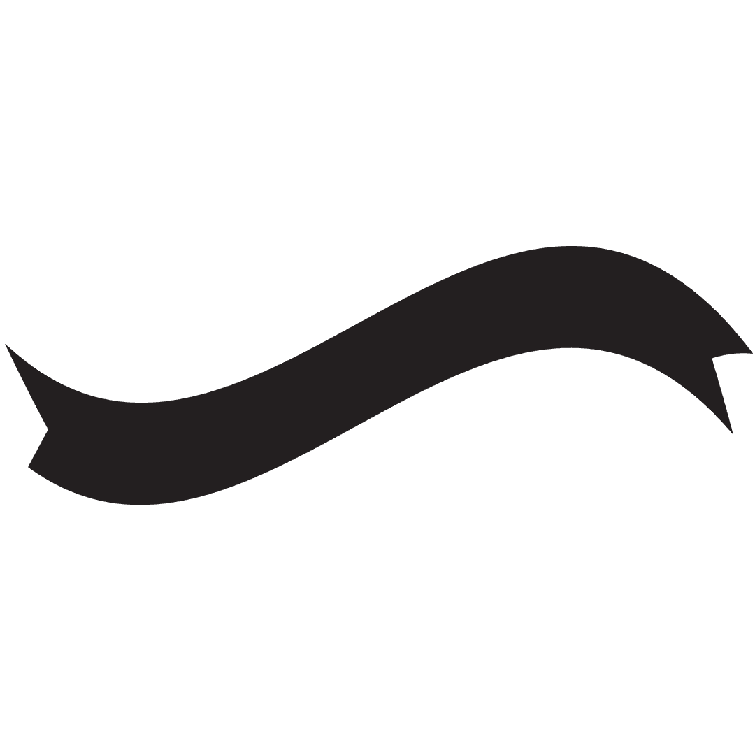 Black Wavy Banner with Transparent Background for Design