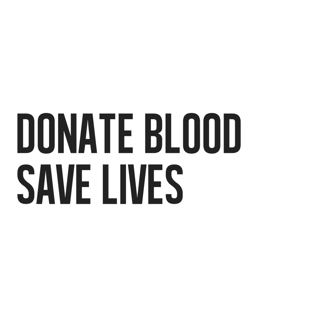 Text Message on Transparent Background Advocating Blood Donation