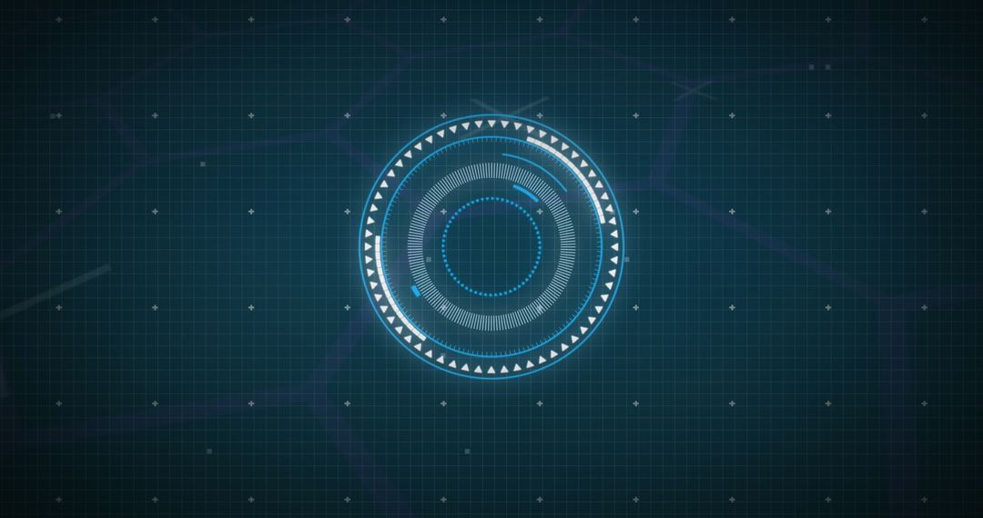 Futuristic Digital Interface with Circular Glowing Patterns