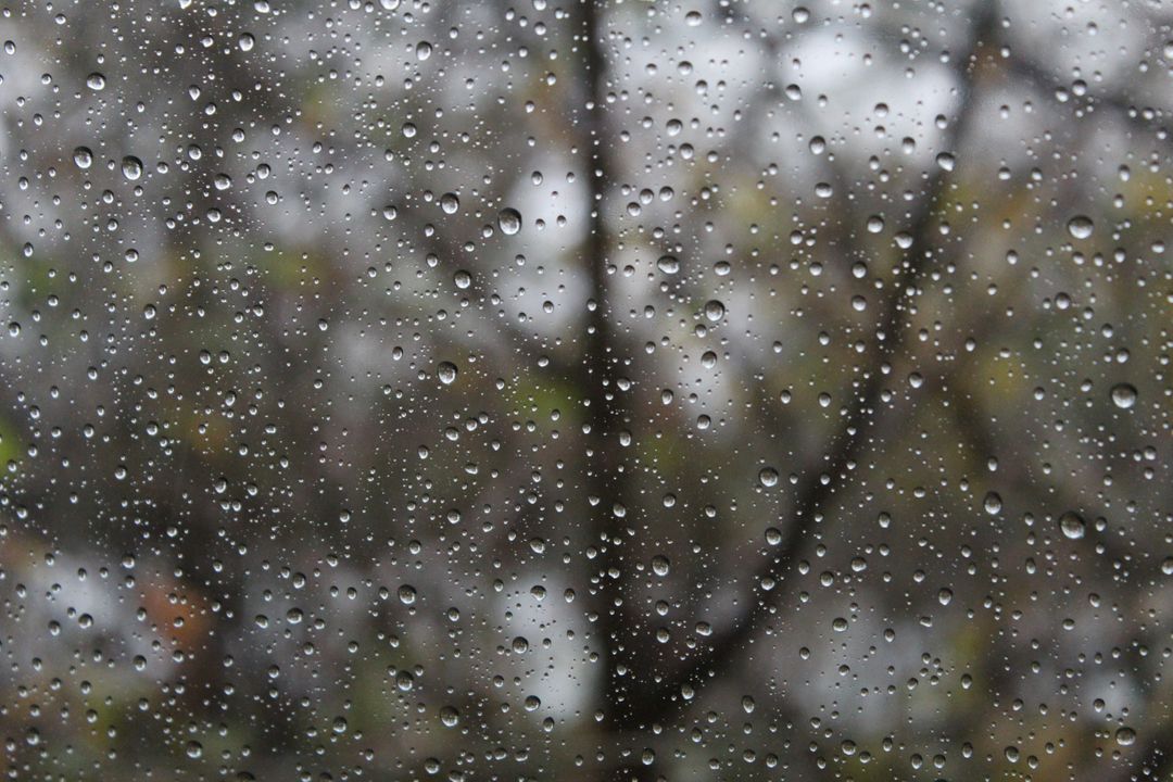 Raindrops on Window Glass with Blurred Autumn Background - Free Images, Stock Photos and Pictures on Pikwizard.com