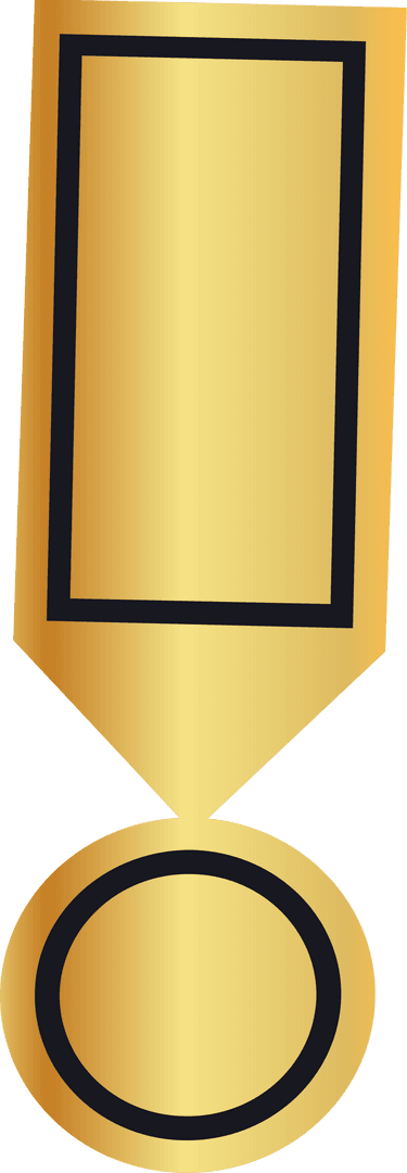 Gold Medal Design With Transparent Background For Achievements