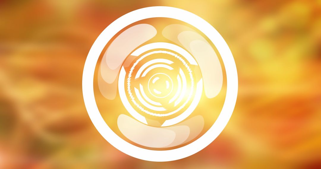 Abstract Futuristic Tech Scanner on Yellow Gradient Background