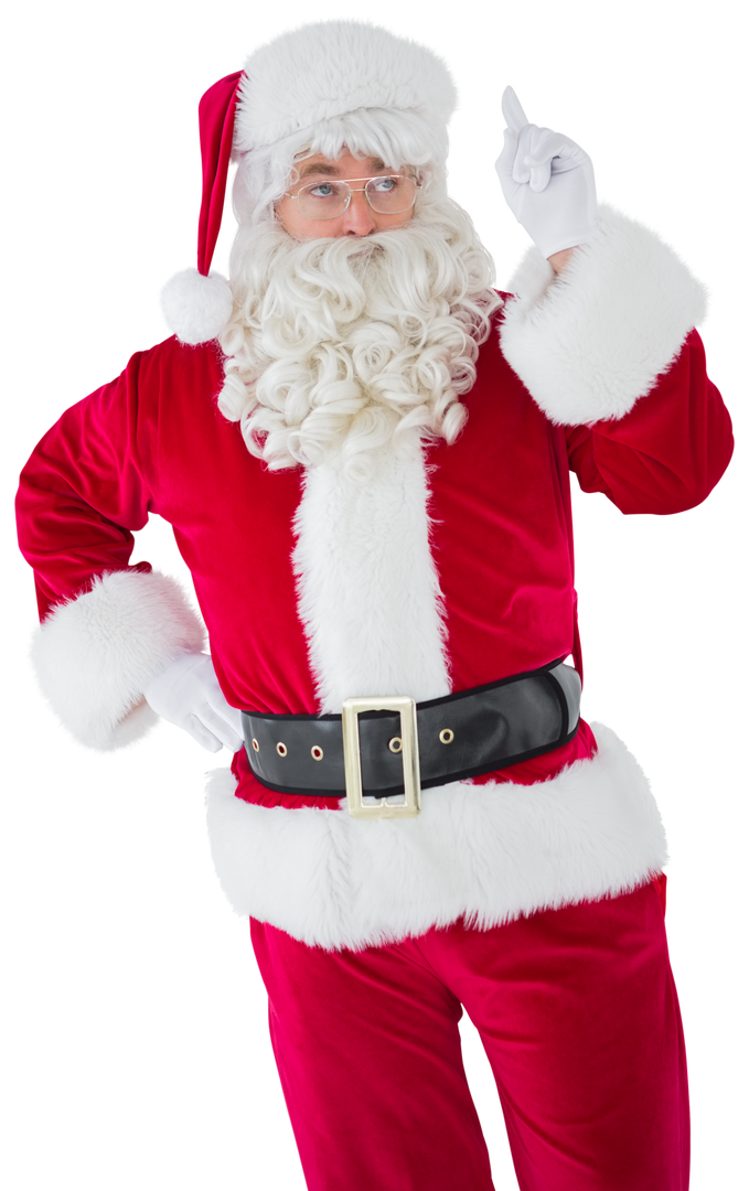 Serious Santa Claus in Red Suit Pointing Finger Transparent Background - Download Free Stock Images Pikwizard.com