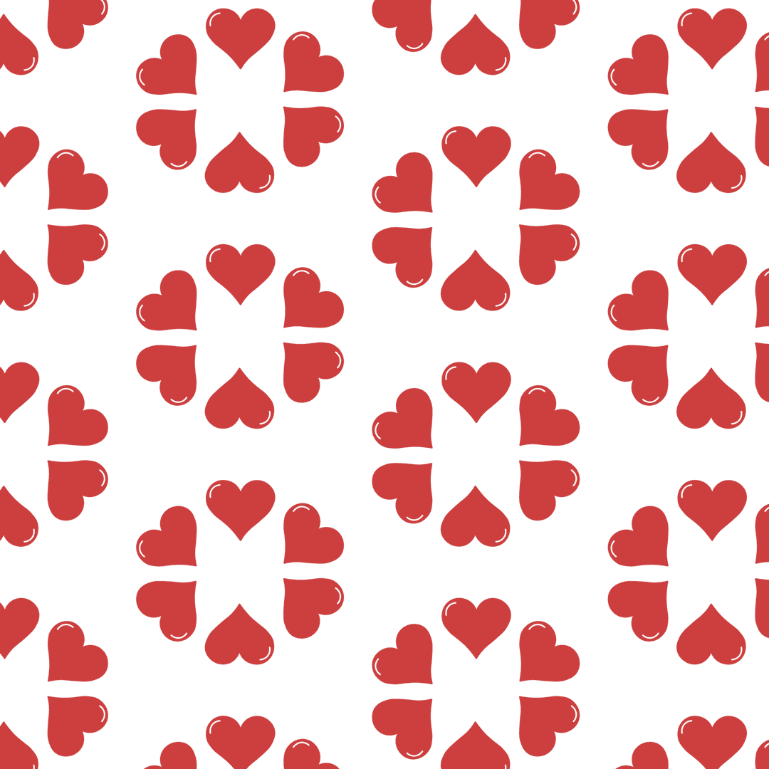 Seamless Transparent Heart Pattern Design for Creative Crafts