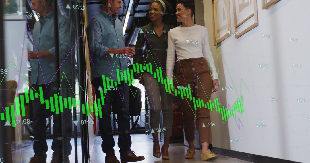 Business Team Analyzing Financial Data with Stock Market Graph - Free Images, Stock Photos and Pictures on Pikwizard.com