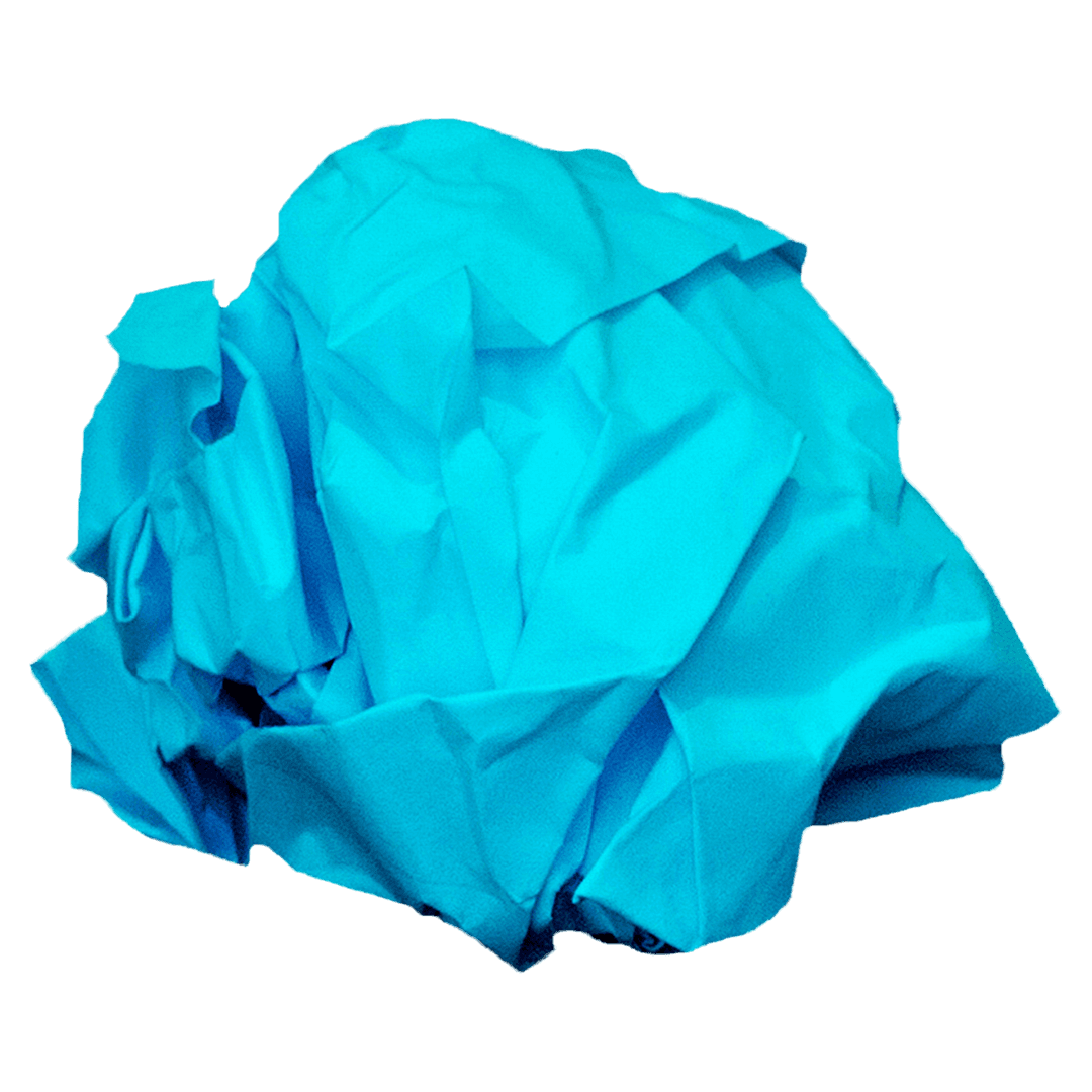 Blue Creased Paper on Transparent Background Abstraction Vector