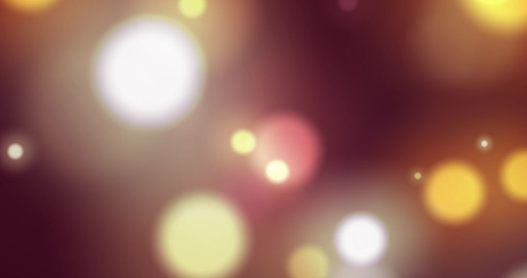 Colorful Abstract Glowing Light Spots on Blurred Background
