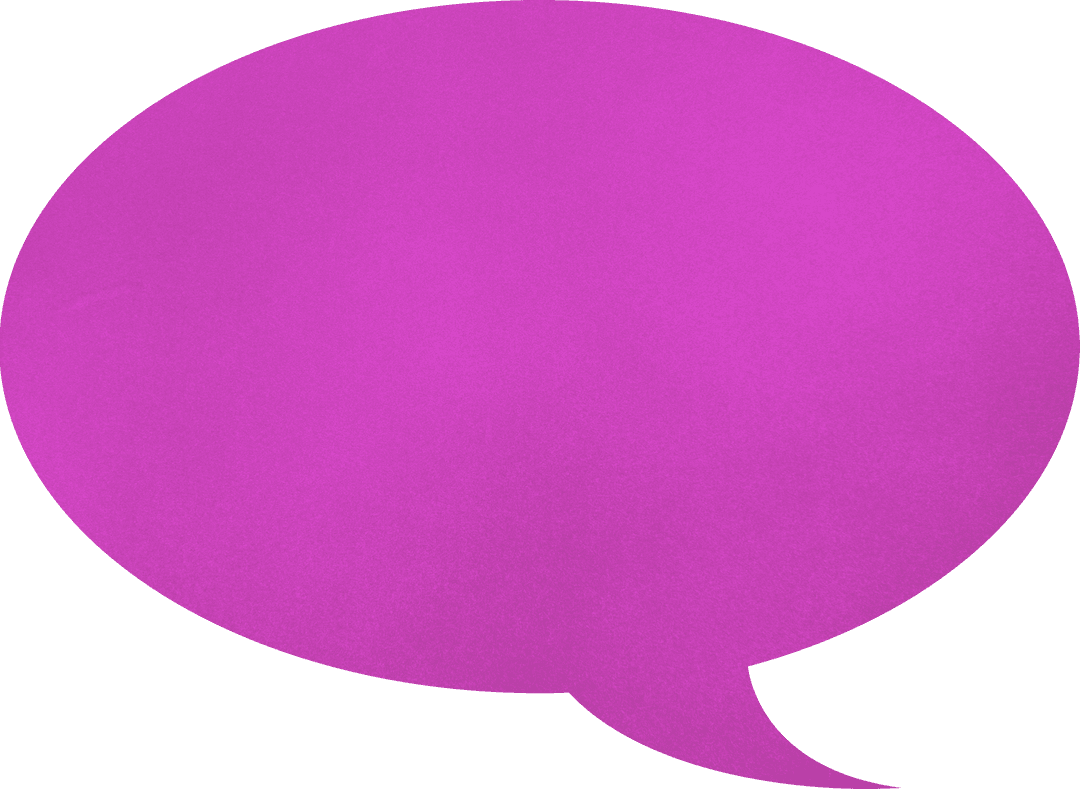 Vibrant Pink Speech Bubble Transparent Design