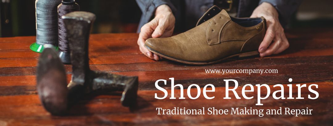 Traditional Shoe Repairs by Skilled Craftsman in Workshop - Download Free Stock Templates Pikwizard.com