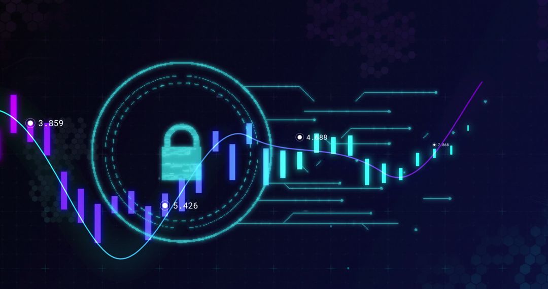 Digital Security Illustration in Financial Data Context