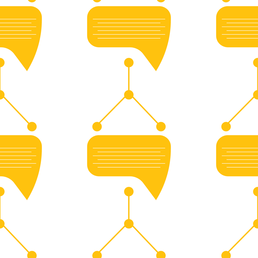 Yellow Geometric Shapes on Transparent Background Pattern