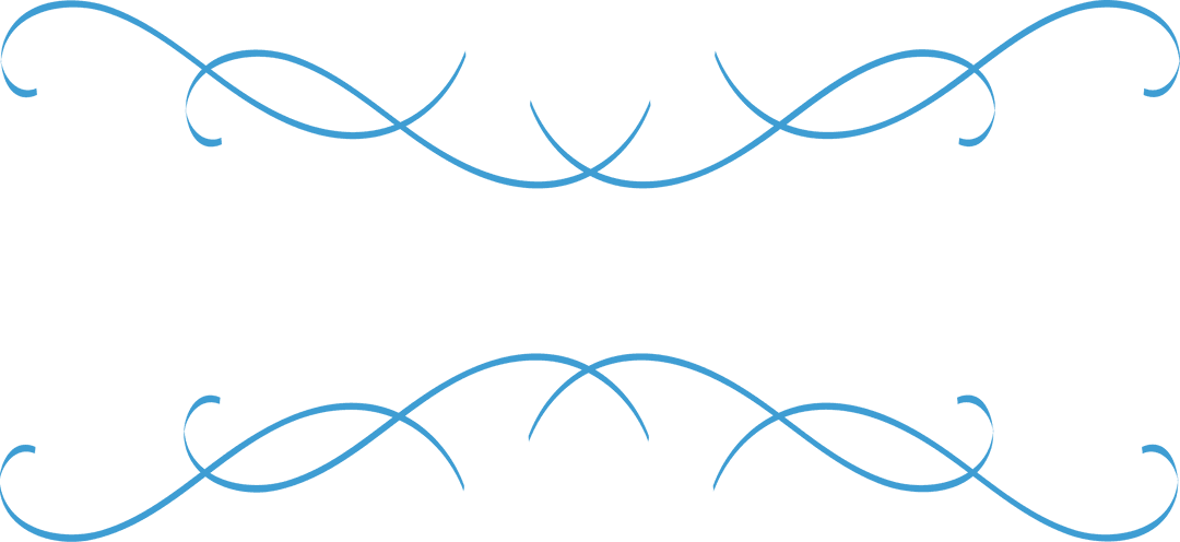 Blue Abstract Flourish on Transparent Background