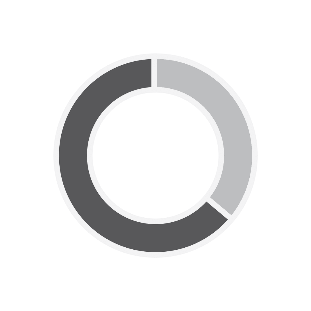 Monochrome Circle Segment Diagram on Transparent Background