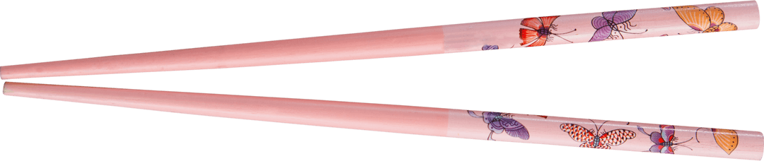 Transparent Chopsticks with Colorful Butterfly Design