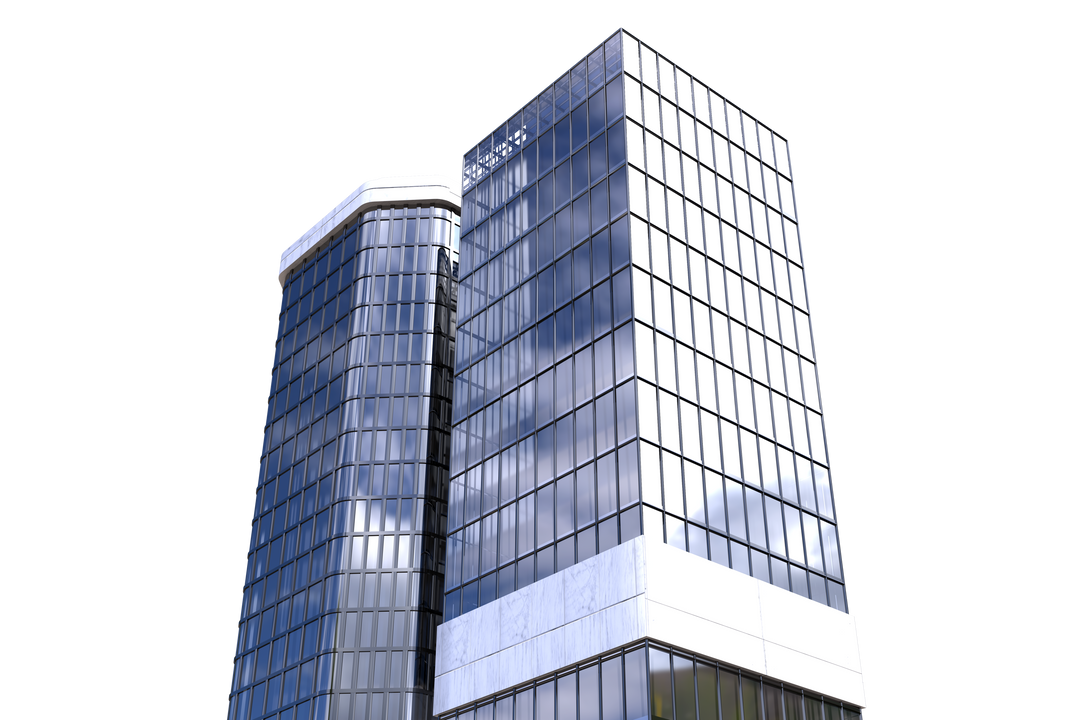 Low Angle View of Two Modern Corporate Offices with Transparent Sky Festival - Download Free Stock Images Pikwizard.com