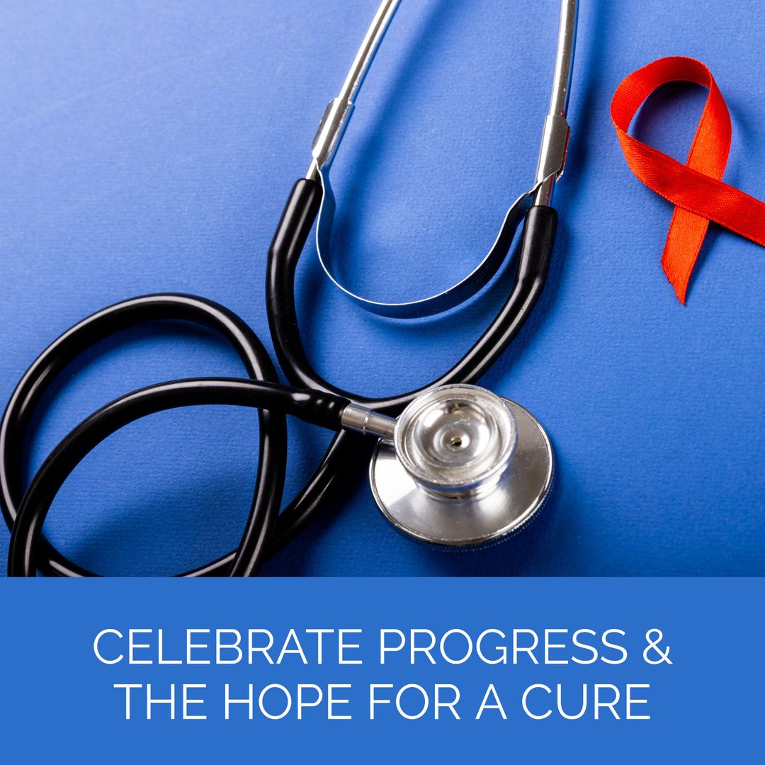 World AIDS Vaccine Day Stethoscope and Red Ribbon