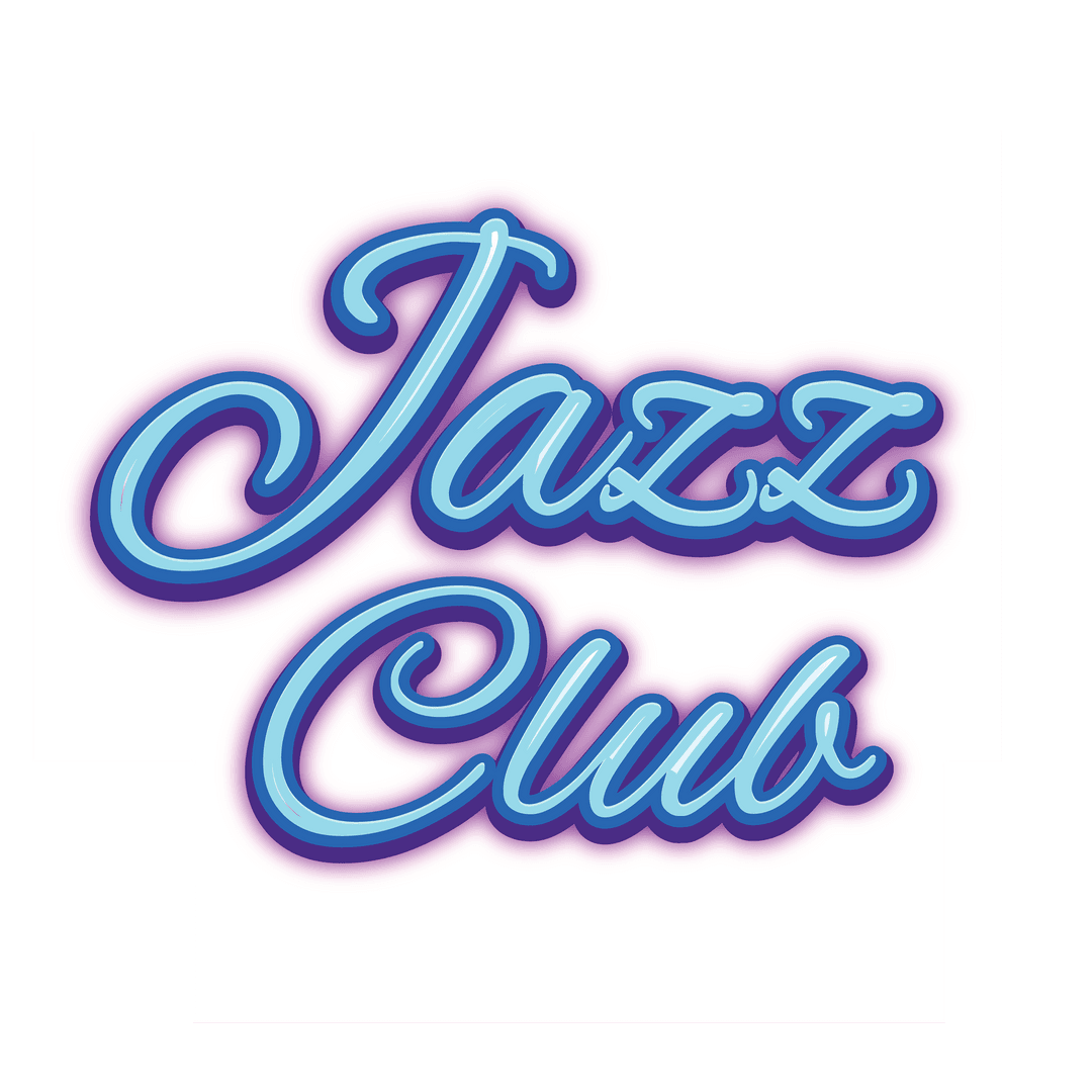 Stylish Transparent Jazz Club Text Logo Design