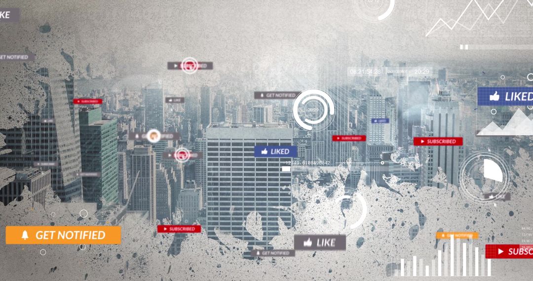 Digital Data Interaction Over City Skyline Metaphor