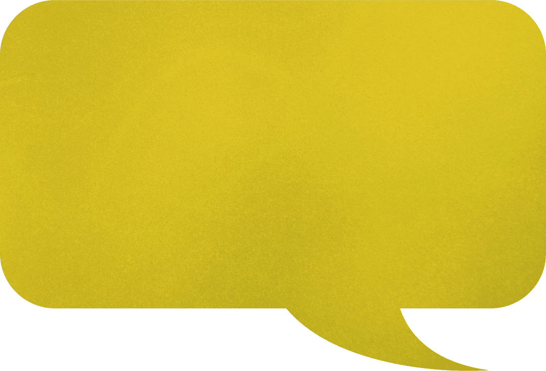 Bright Yellow Transparent Speech Bubble Vector