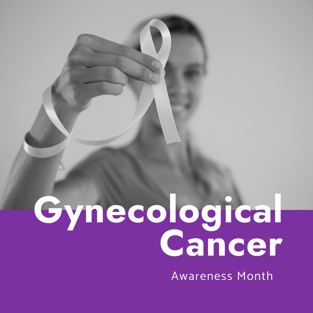 Gynecological Cancer Awareness with Ribbon Focus