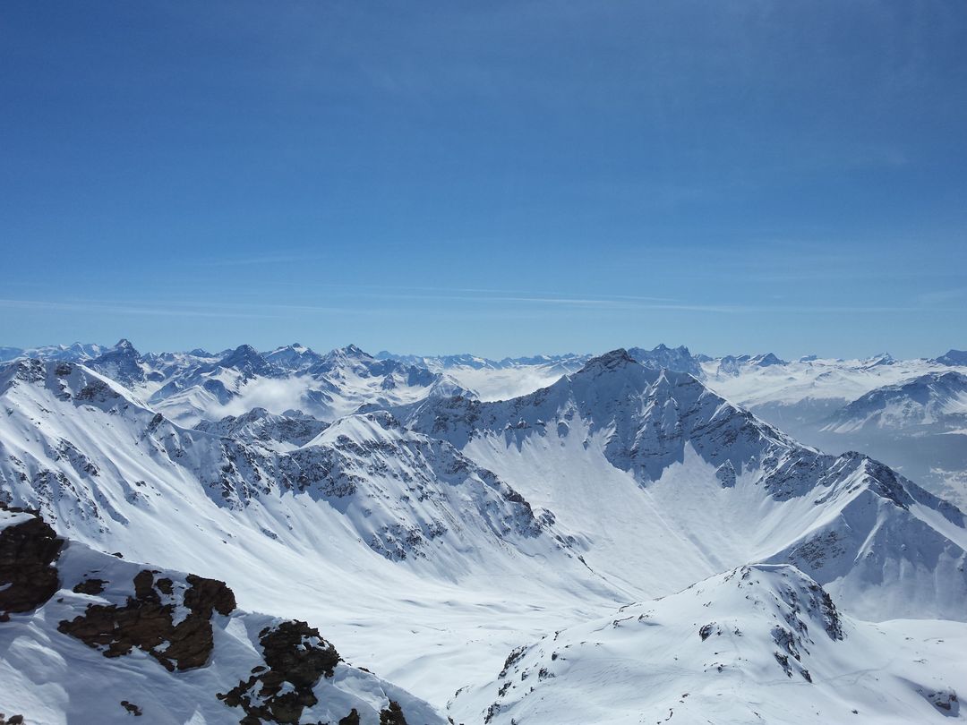 Majestic Snowy Mountain Ranges under Clear Blue Sky - Free Images, Stock Photos and Pictures on Pikwizard.com