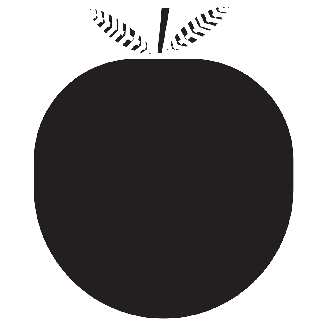 Black Apple Silhouette on Transparent Background Vector Illustration