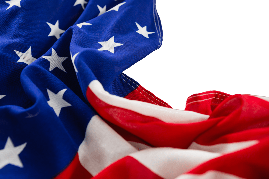 USA Flag Illustration on Transparent Background for Patriotism and National Pride