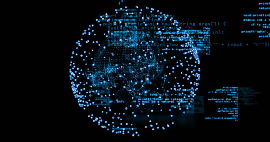 Digital Global Network with Data Processing Visualizations - Free Images, Stock Photos and Pictures on Pikwizard.com