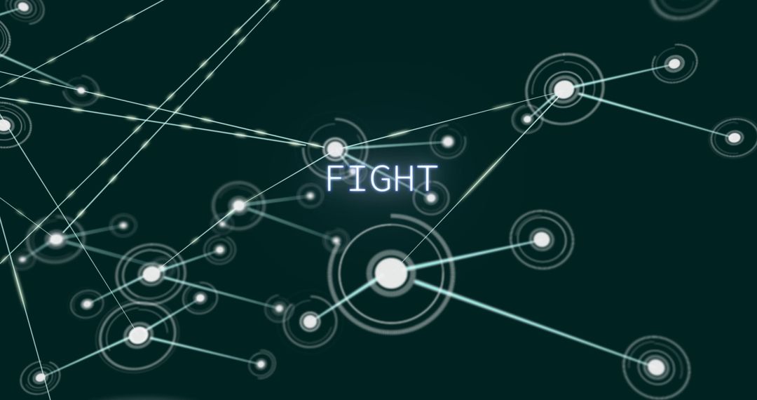 Digital Network with Connections Featuring Fight Concept