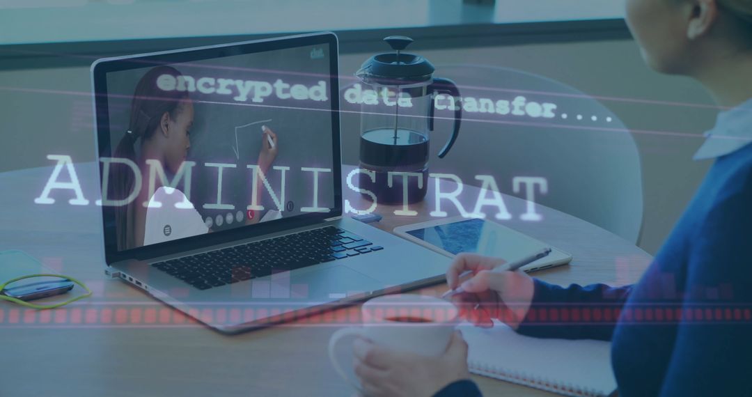 Remote Learning Session with Online Tutor on Video Call