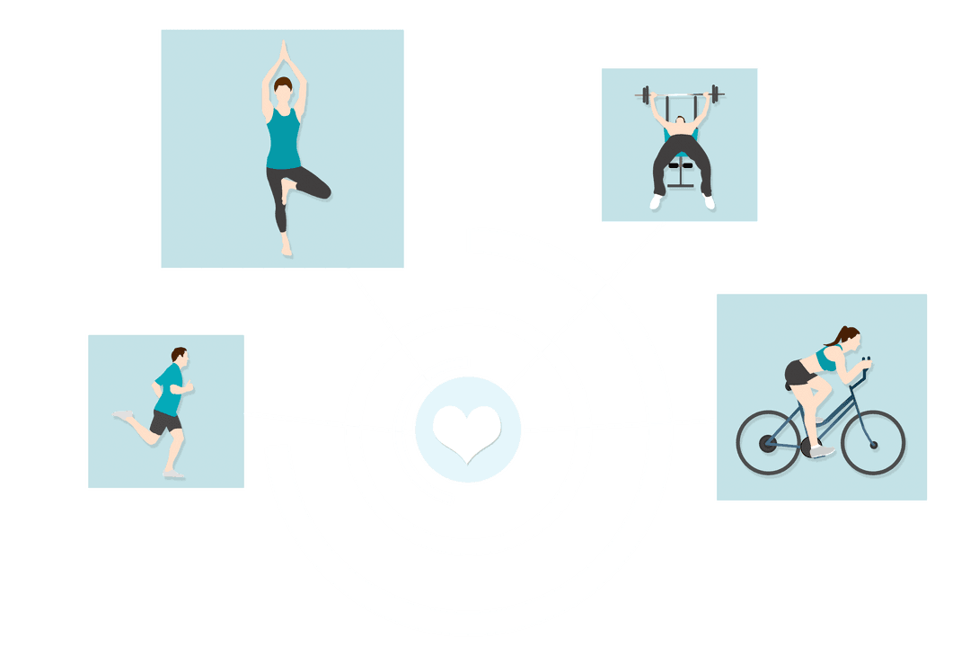 Pictogram Illustrations of Sports on Transparent Background