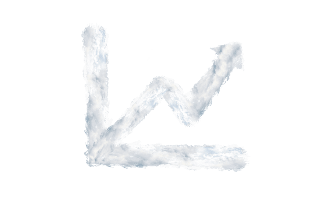 Cloud Bar Graph on Transparent Background Vector