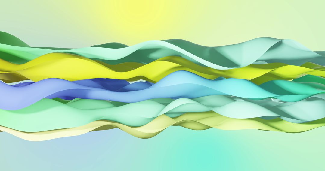 Abstract Waves of Gradient Colors and Smooth Movement