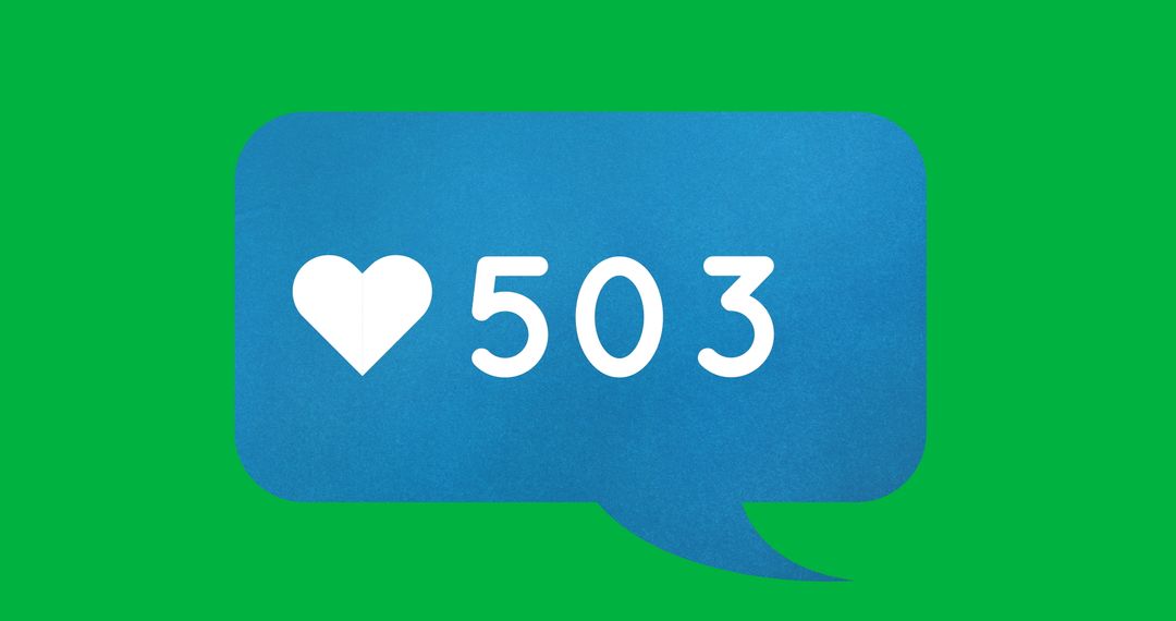 Social Media Like Notification with Heart Icon and Count