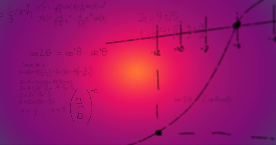 Abstract Mathematics Formulae on Gradient Background