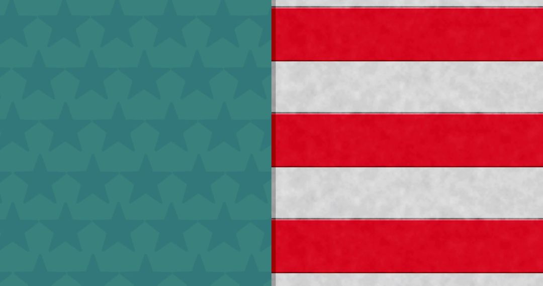 Abstract American Flag Composition with Red Stripes and Blue Space