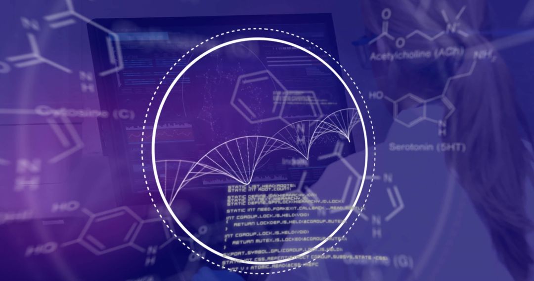 DNA Strand and Data Visualization on Digital Interface