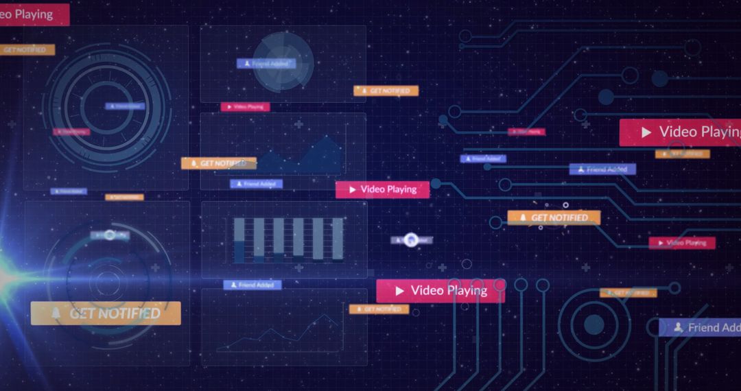 Futuristic Digital Panels in Innovative Control Room Interface