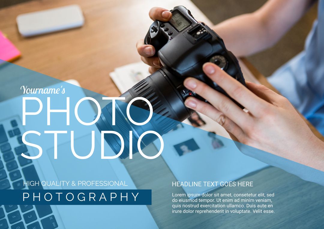 Hands of Photographer Adjusting Camera in Modern Studio - Download Free Stock Templates Pikwizard.com